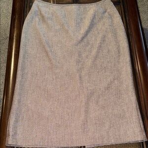 Sophisticated Preston & York Midi Pencil Skirt size 12 Brown dart waist lined